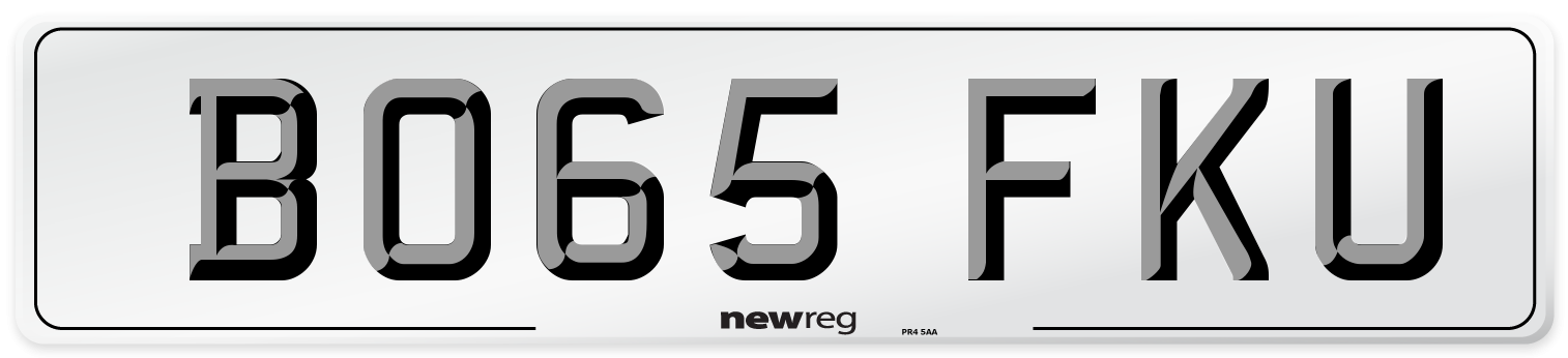 BO65 FKU Number Plate from New Reg
